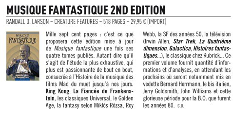 REVIEW PUBLISHED IN "MAD MOVIES" magazine, France Sept. 2012
