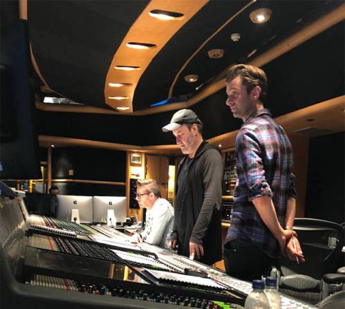 David Arnold records Good Omens Pic BBC